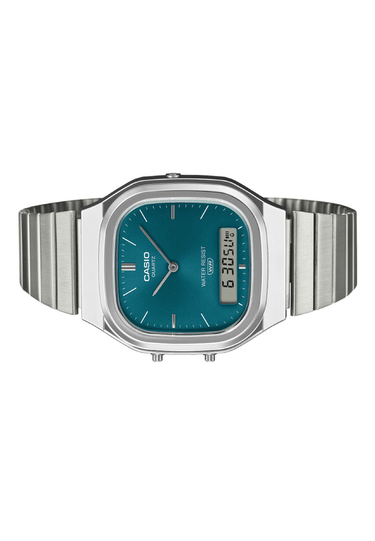 Casio AQ-240E-3A Digital Analog Stainless Steel Strap Watch-Watch Portal Philippines