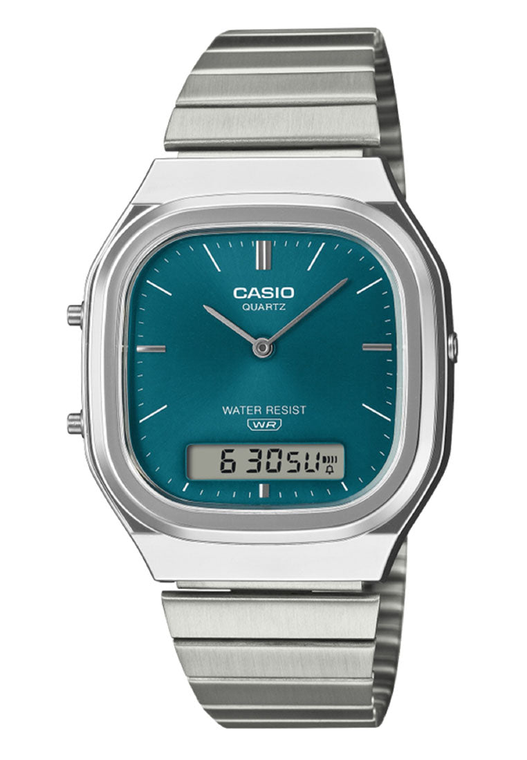 Casio AQ-240E-3A Digital Analog Stainless Steel Strap Watch-Watch Portal Philippines