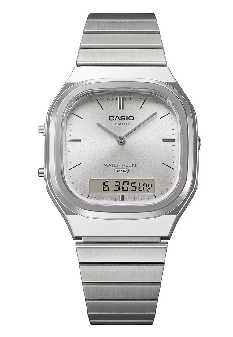 Casio AQ-240E-7A Digital Analog Stainless Steel Strap Watch-Watch Portal Philippines