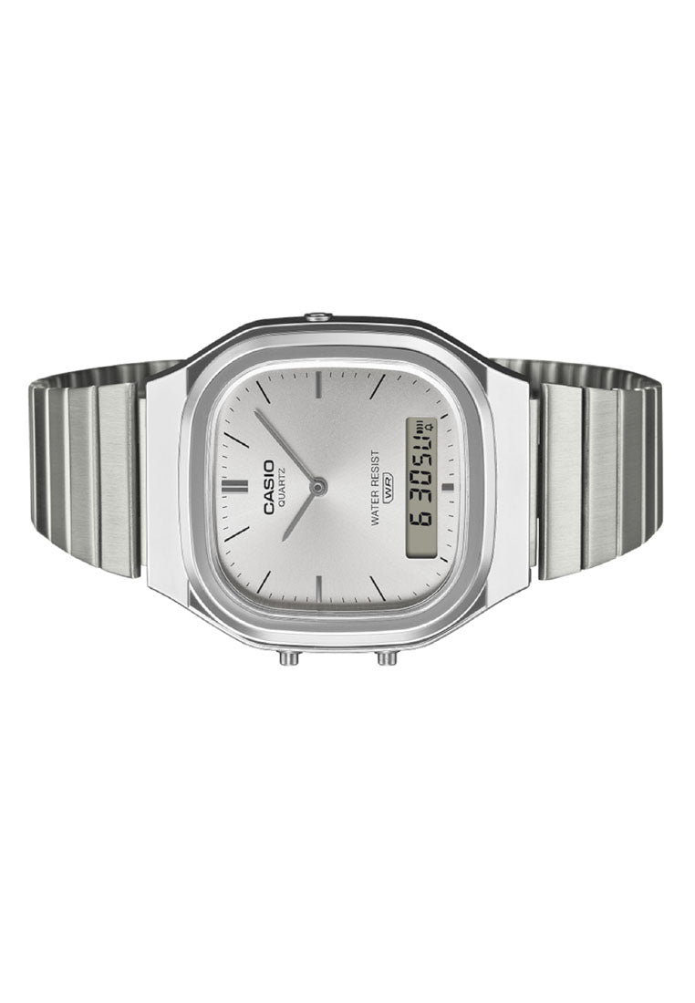 Casio AQ-240E-7A Digital Analog Stainless Steel Strap Watch-Watch Portal Philippines