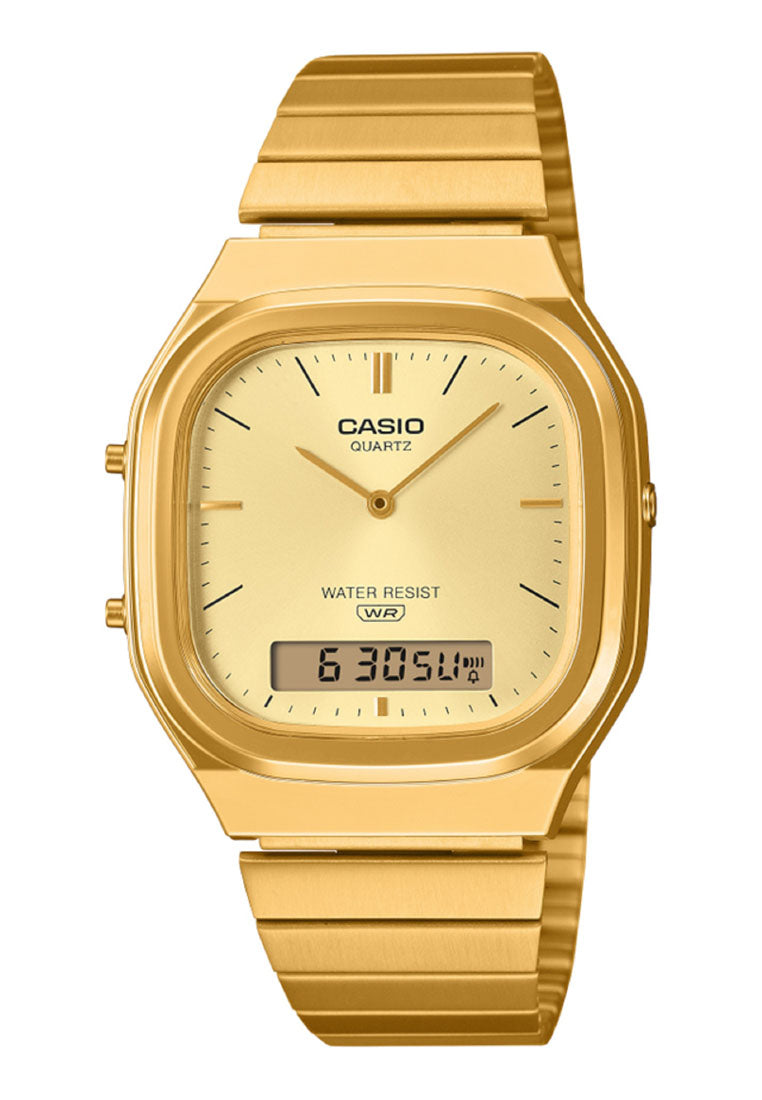 Casio AQ-240EG-9A Digital Analog Stainless Steel Strap Watch-Watch Portal Philippines