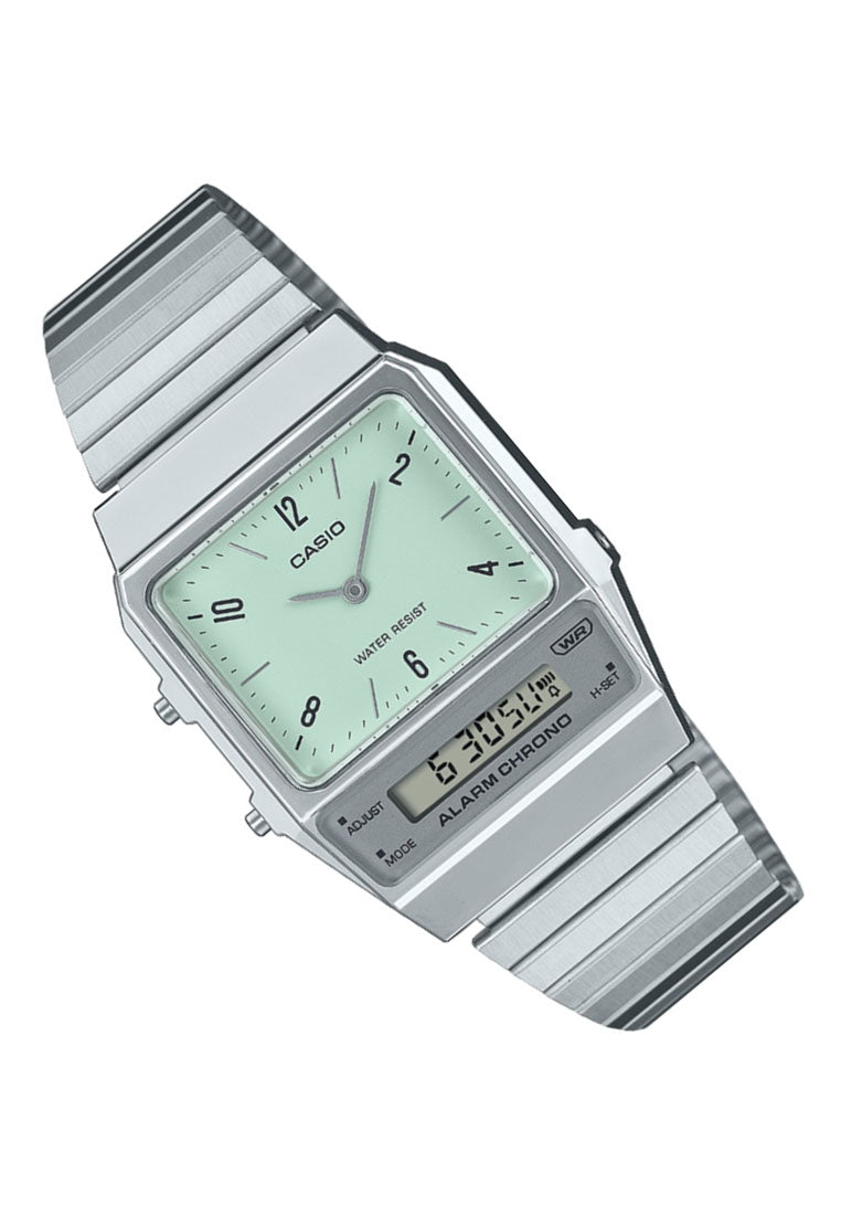 Casio AQ-800E-3A Digital Analog Stainless Steel Strap Watch For Men-Watch Portal Philippines