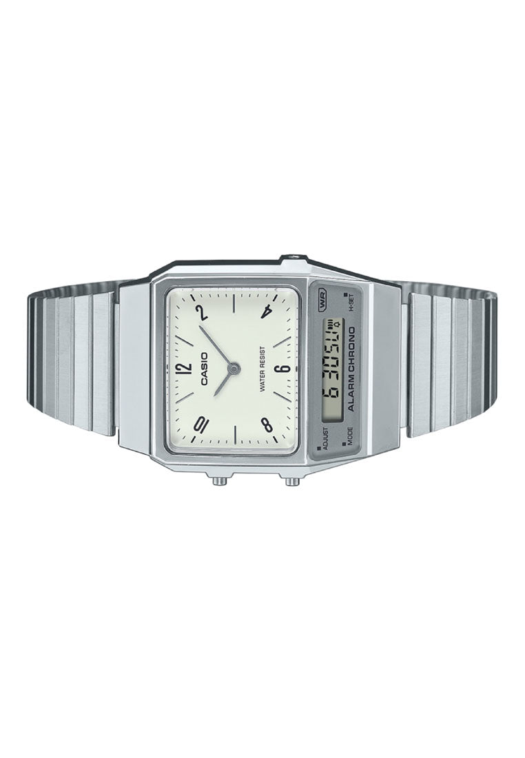 Casio AQ-800E-7A2 Digital Analog Stainless Steel Strap Watch For Men-Watch Portal Philippines