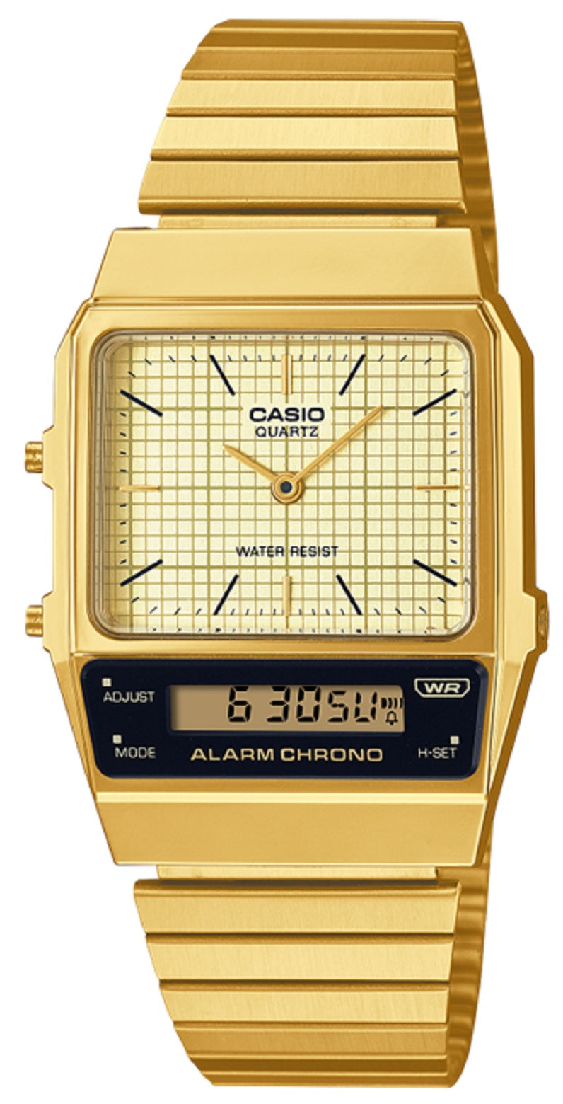 Casio AQ-800EG-9A Digital Analog Stainless Steel Strap Watch-Watch Portal Philippines