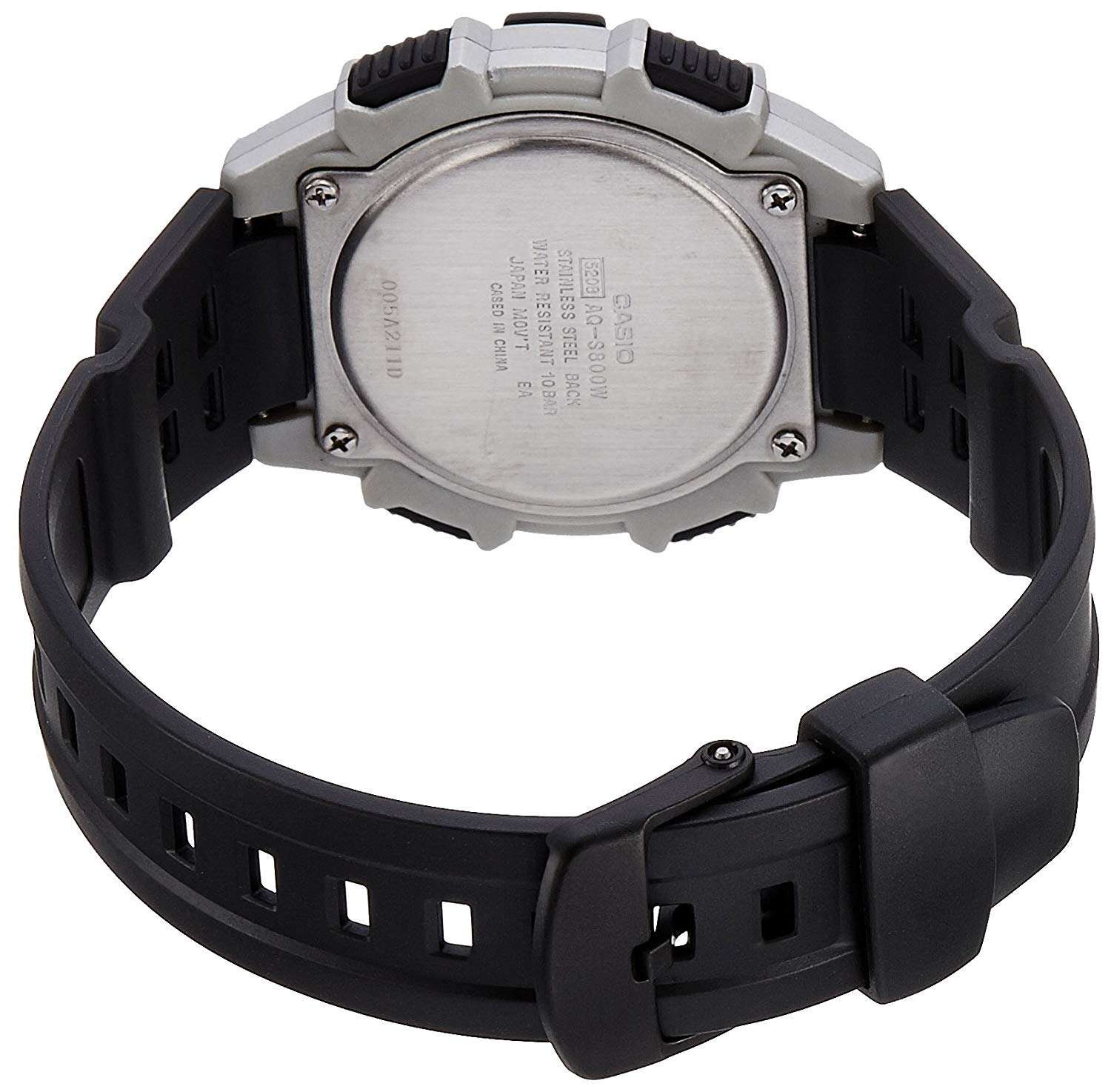 Casio AQ-S800W-1E Black Solar Powered Watch for Men-Watch Portal Philippines