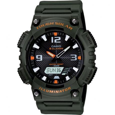 Casio AQ-S810W-3A Army Green Solar Powered Watch for Men-Watch Portal Philippines