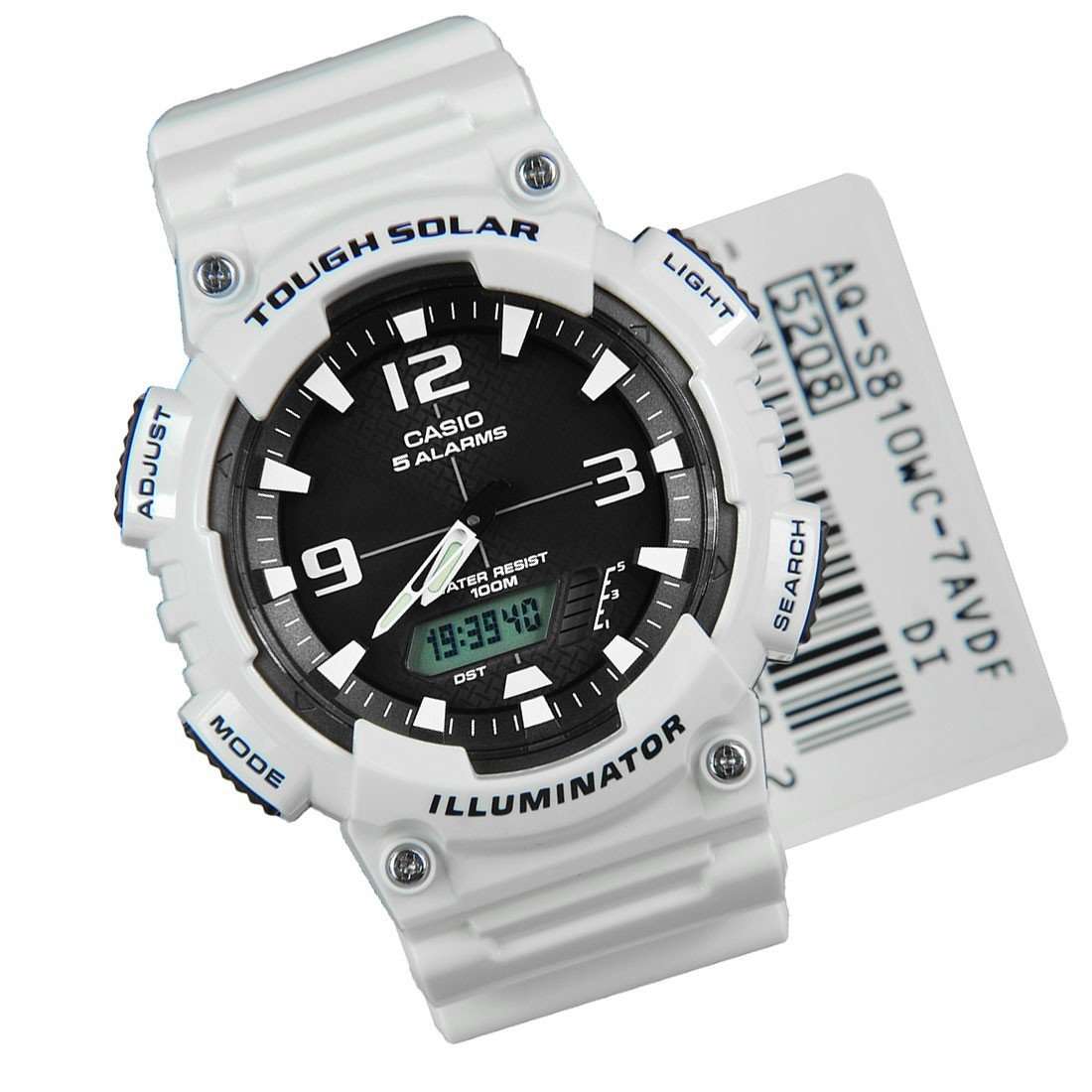 Casio AQ-S810WC-7A White Solar Powered Watch for Men-Watch Portal Philippines