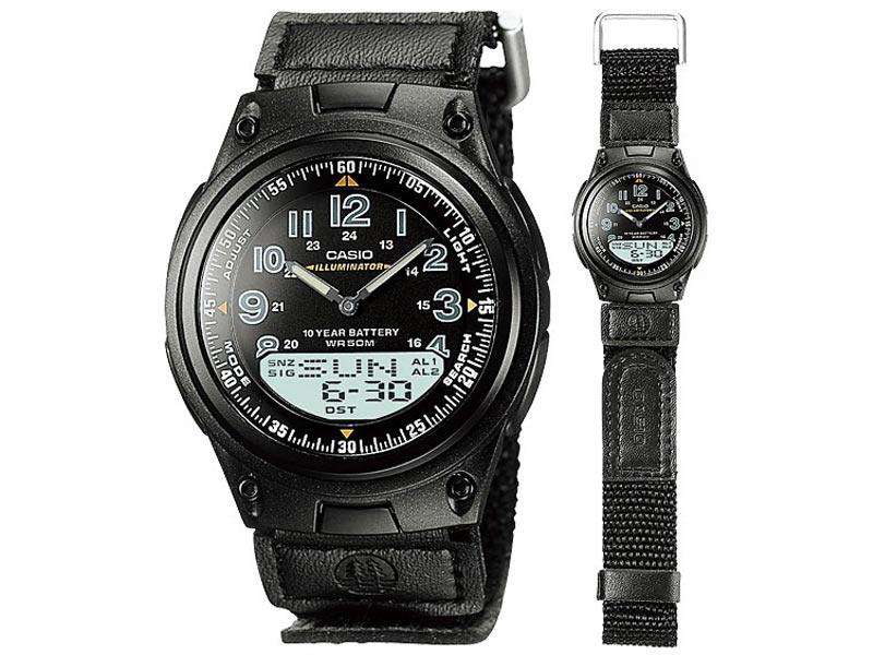 Casio AW-80V-1BVDF Black Nylon Watch for Men and Women-Watch Portal Philippines