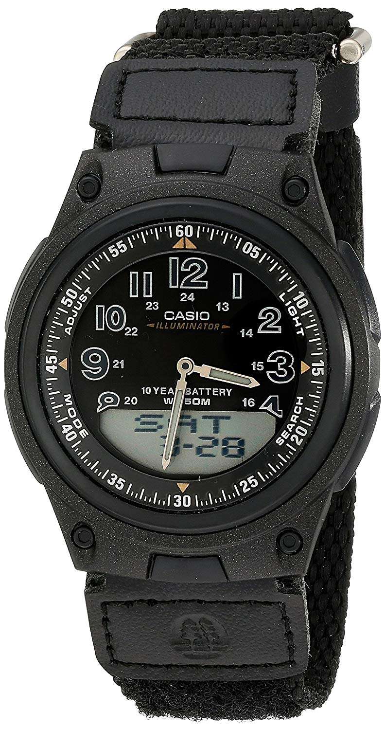 Casio AW-80V-1BVDF Black Nylon Watch for Men and Women-Watch Portal Philippines