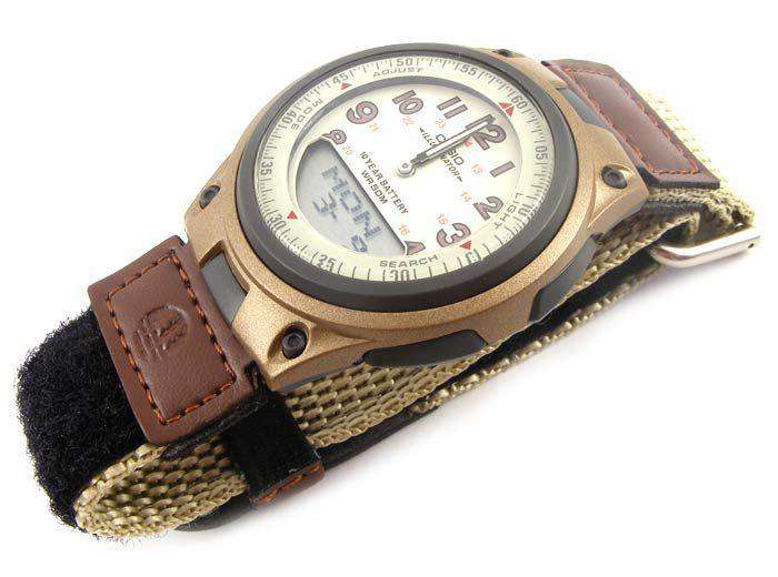 Casio AW-80V-5BVDF Brown Nylon Watch for Men and Women-Watch Portal ...