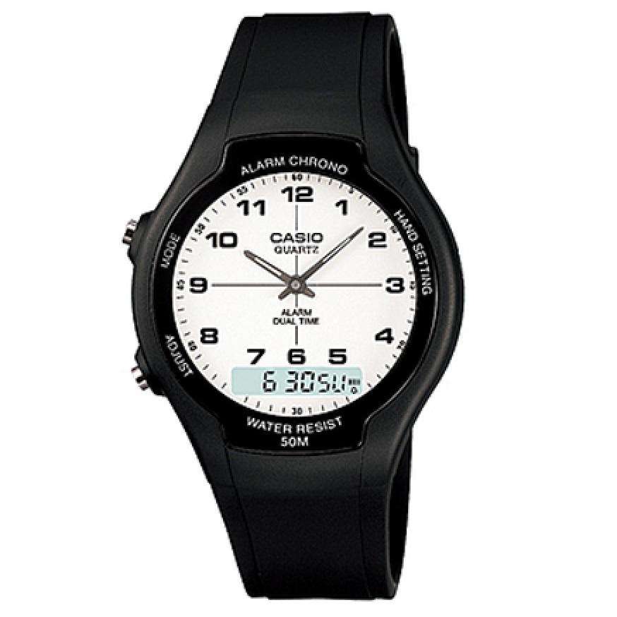 Casio AW-90H-7BVDF Black Resin Watch for Men and Women-Watch Portal Philippines