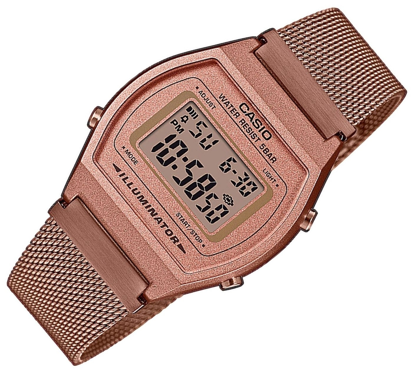 Casio B640WMR-5A Mesh strap Rose Gold watch for Women-Watch Portal Philippines