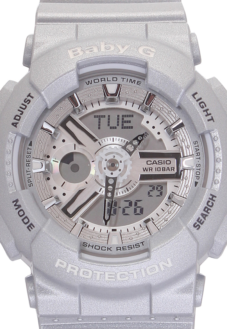 Casio Baby-g BA-110-8A Digital Analog Rubber Strap Watch For Women-Watch Portal Philippines