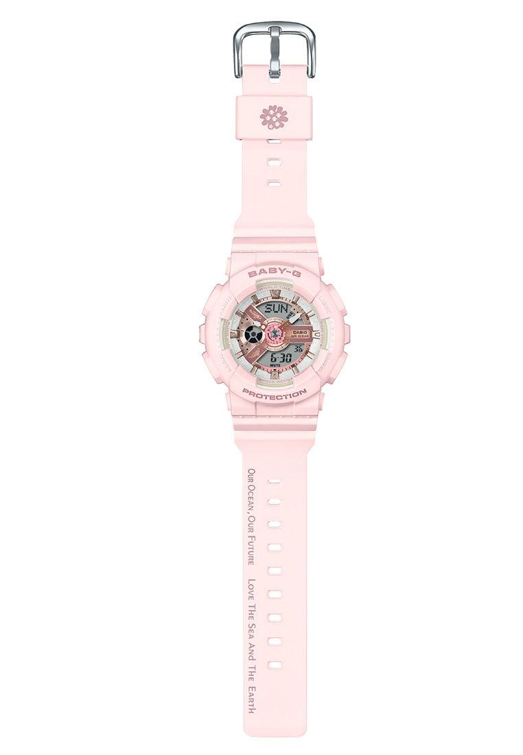 Casio Baby-g BA-110AQ-4A "Aqua Planet" Digital Analog Rubber Strap Watch For Women-Watch Portal Philippines
