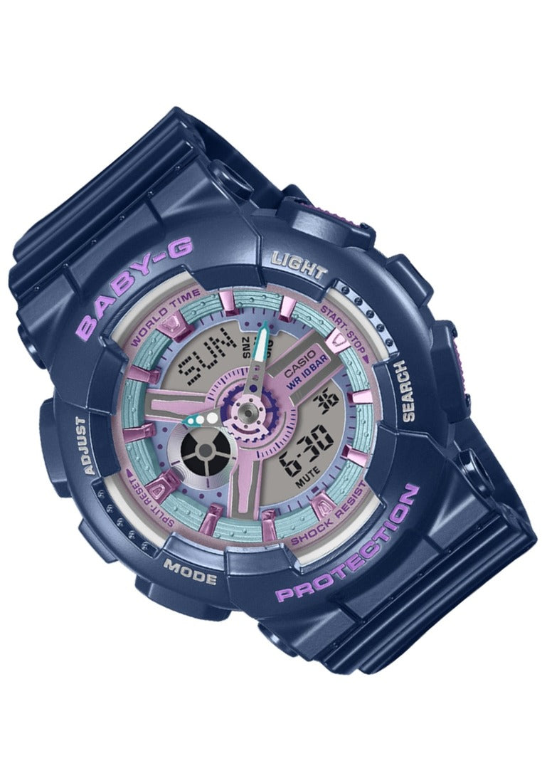 Casio Baby-g BA-110MC-2ADR Rubber Strap Digital Analog Watch for Women-Watch Portal Philippines