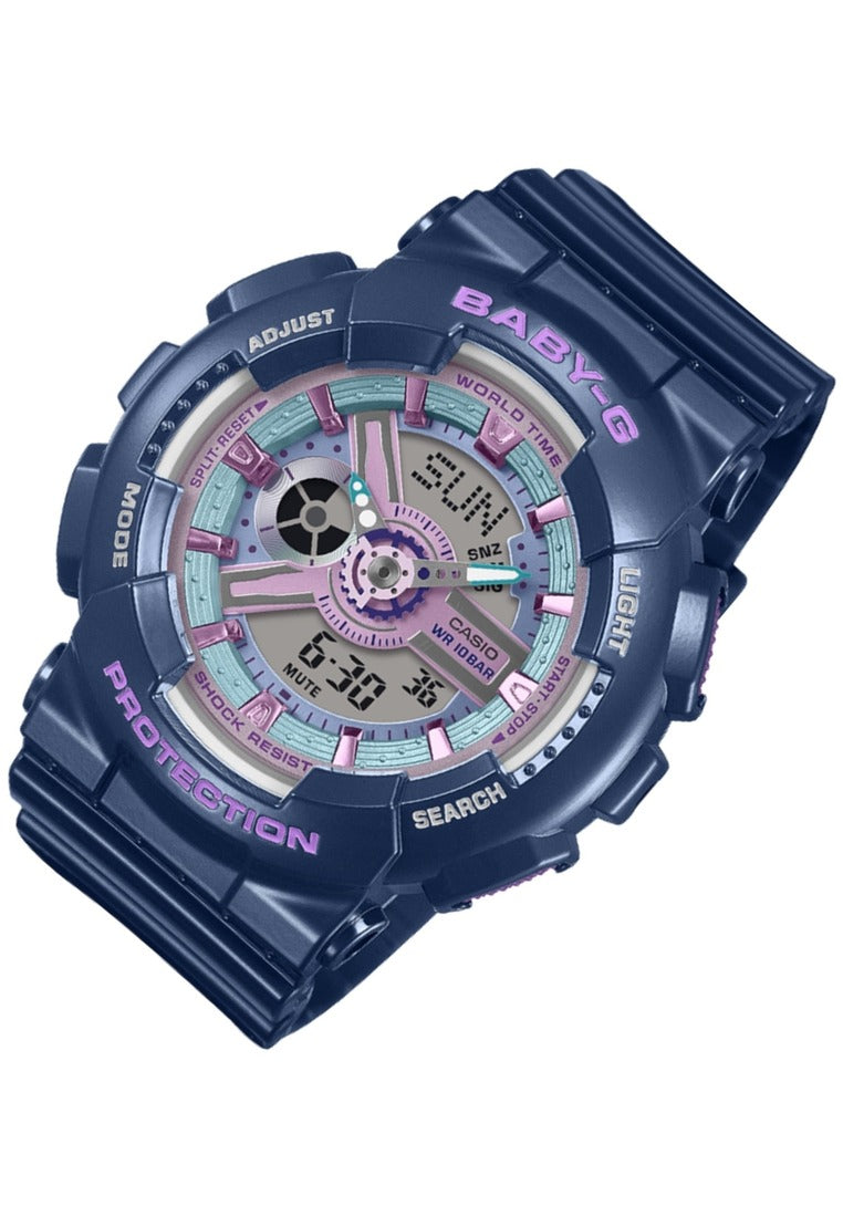 Casio Baby-g BA-110MC-2ADR Rubber Strap Digital Analog Watch for Women-Watch Portal Philippines