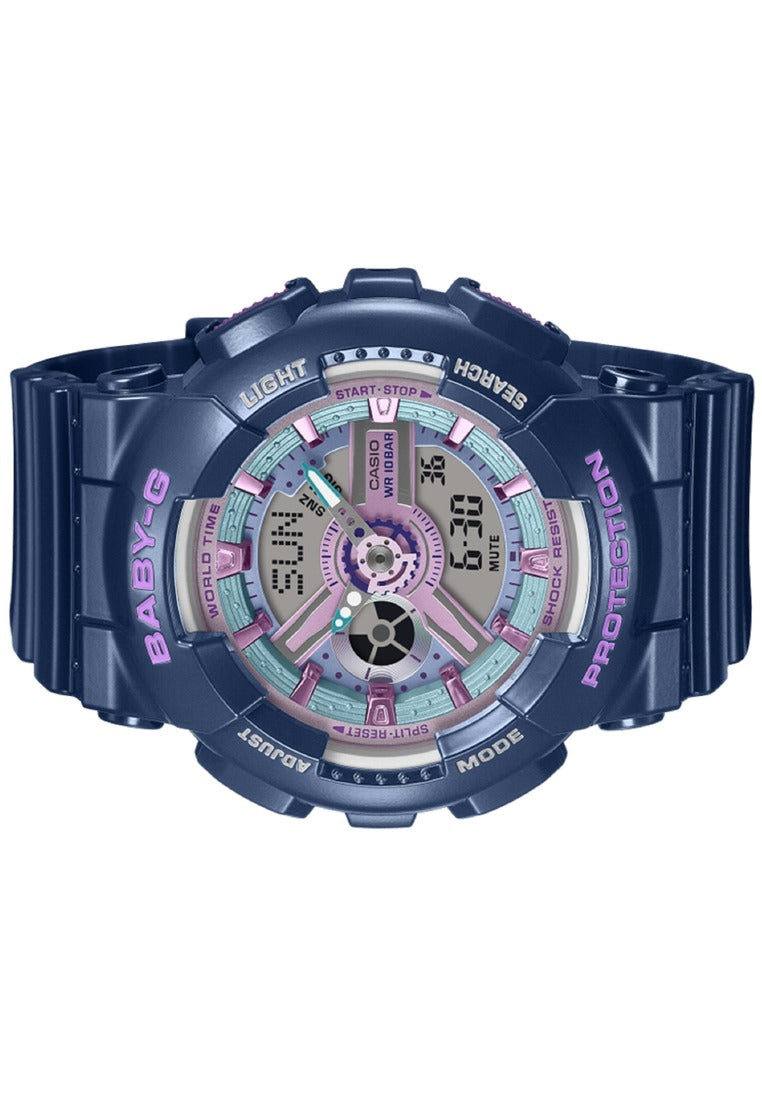 Casio Baby-g BA-110MC-2ADR Rubber Strap Digital Analog Watch for Women-Watch Portal Philippines