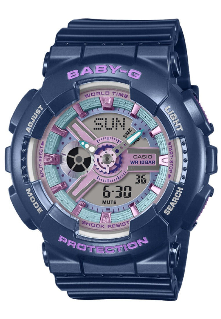 Casio Baby-g BA-110MC-2ADR Rubber Strap Digital Analog Watch for Women-Watch Portal Philippines