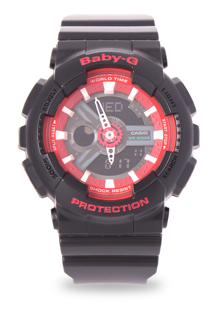 Casio Baby-g BA-110SN-1A Digital Analog Rubber Strap Watch For Women-Watch Portal Philippines