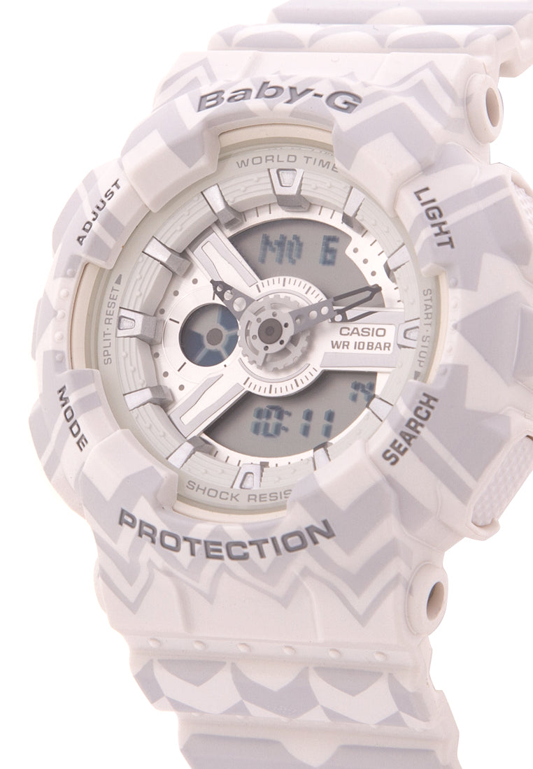 Casio Baby-g BA-110TP-7A Digital Analog Rubber Strap Watch For Women-Watch Portal Philippines