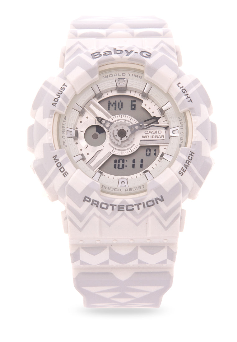 Casio Baby-g BA-110TP-7A Digital Analog Rubber Strap Watch For Women-Watch Portal Philippines