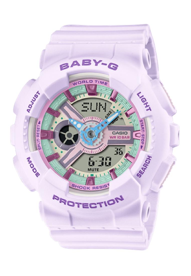 Casio Baby-g BA-110XPM-6A Digital Analog Rubber Strap Watch For Women-Watch Portal Philippines