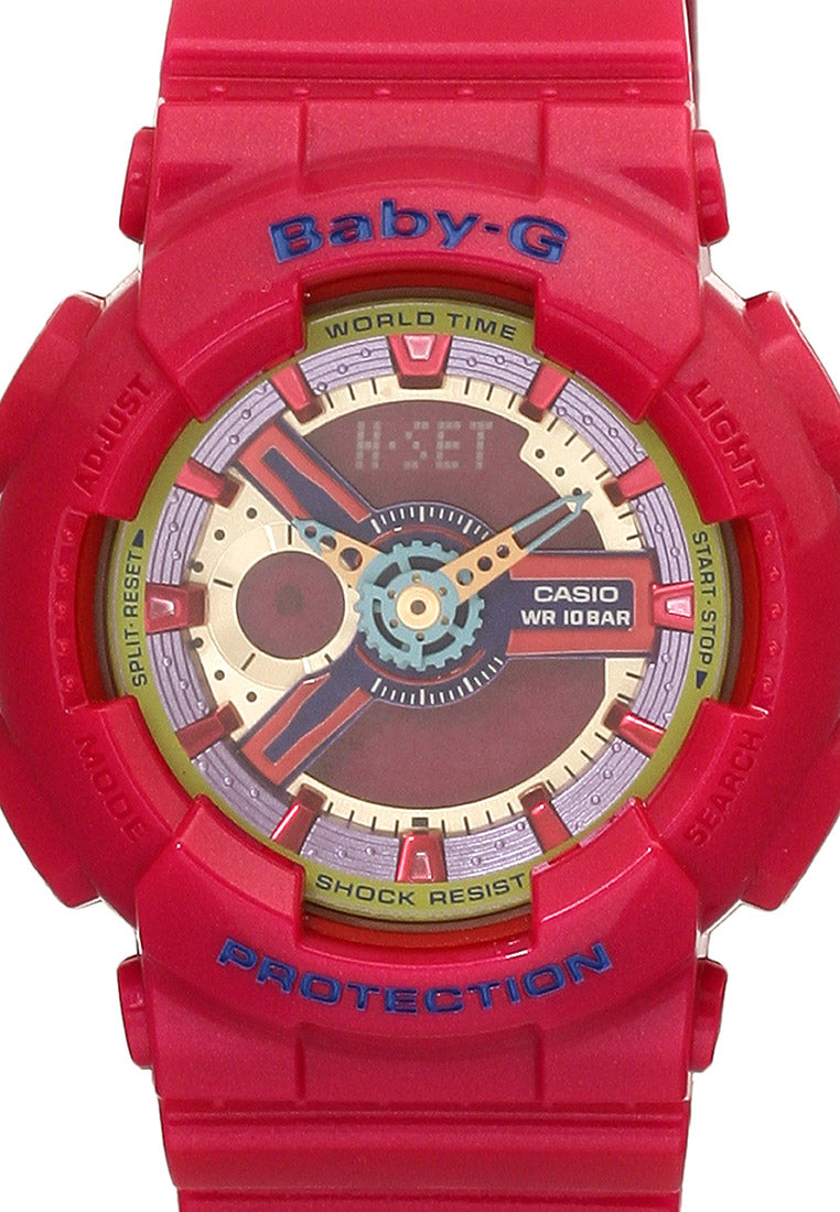 Casio Baby-g BA-112-4A Digital Analog Rubber Strap Watch For Women-Watch Portal Philippines