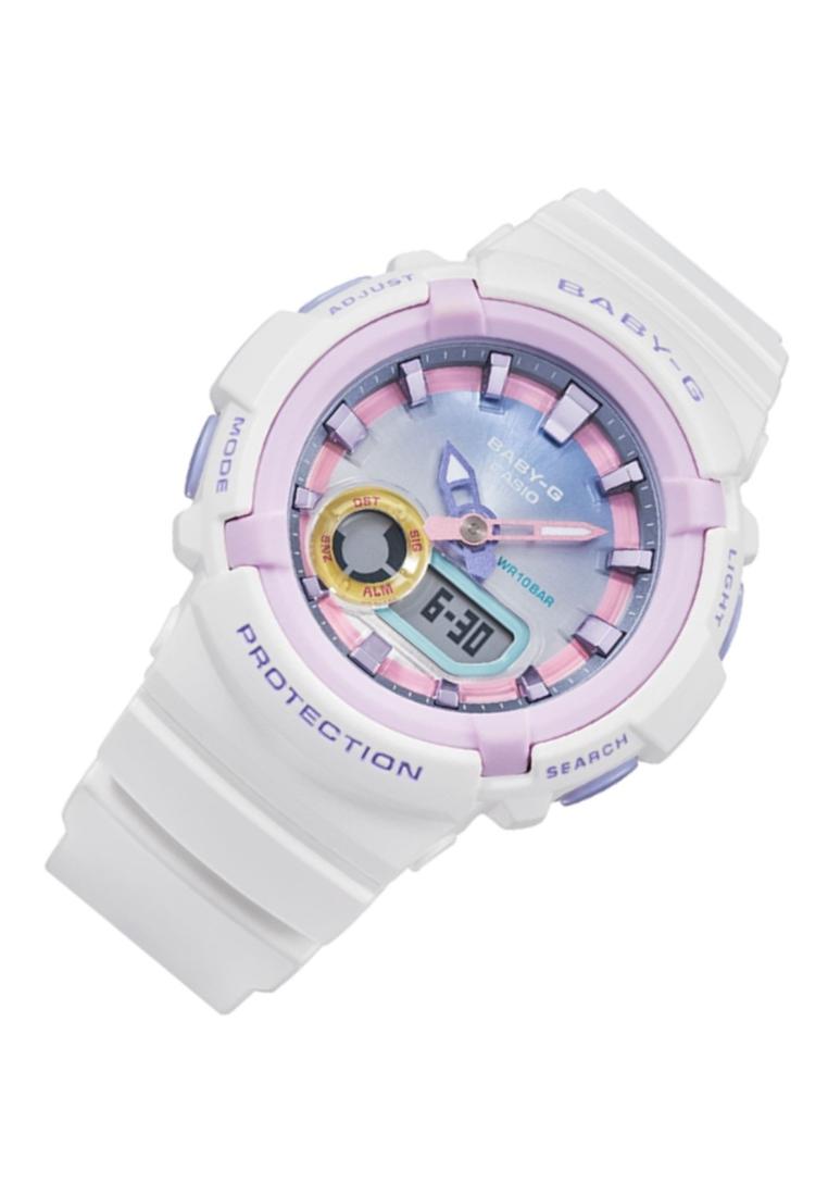 Casio Baby-g BGA-280PM-7A Digital Analog Rubber Strap Watch For Women-Watch Portal Philippines