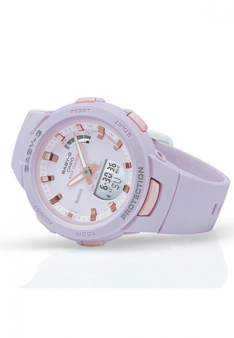 Casio Baby-g BSA-B100-4A2 Bluetooth Digital Analog Rubber Strap Watch For Women-Watch Portal Philippines