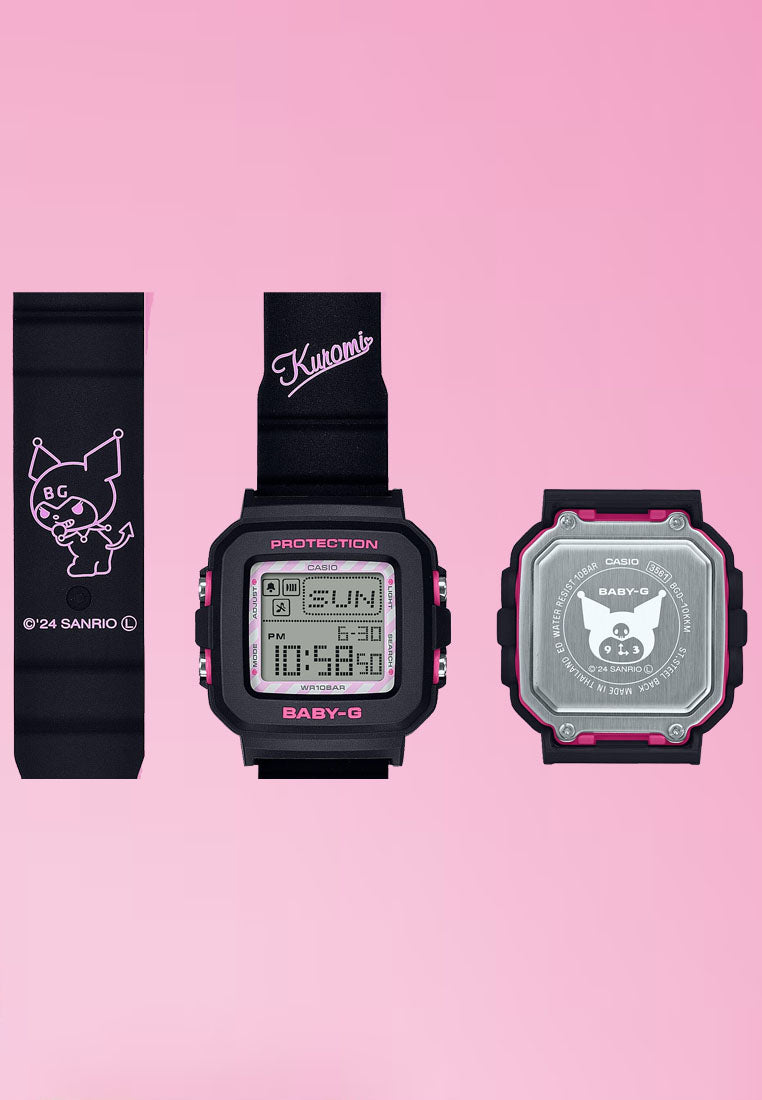 Casio Baby-g PLUS BGD-10KKM-1DR Kuromi Digital Rubber Band Watch For Women-Watch Portal Philippines