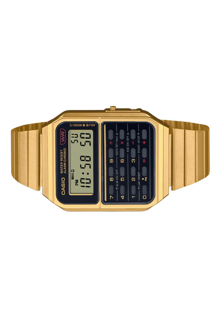 Casio CA-500WEG-1A Digital Calculator Stainless Steel Strap Watch-Watch Portal Philippines