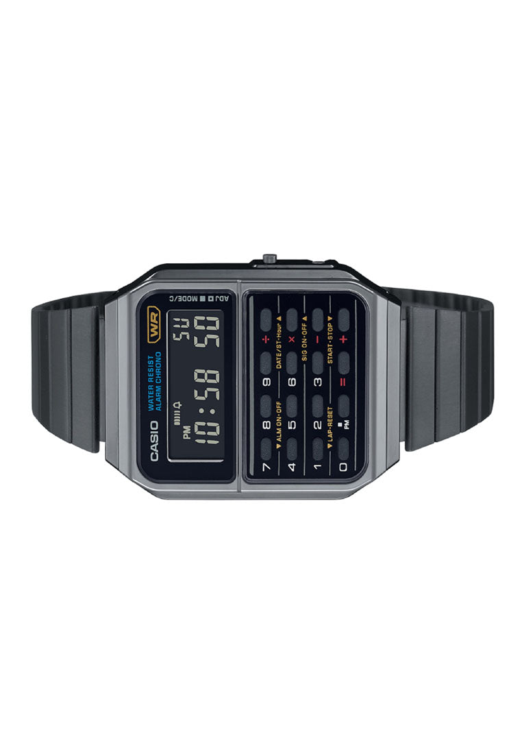Casio CA-500WEGG-1B Digital Calculator Stainless Steel Strap Watch-Watch Portal Philippines