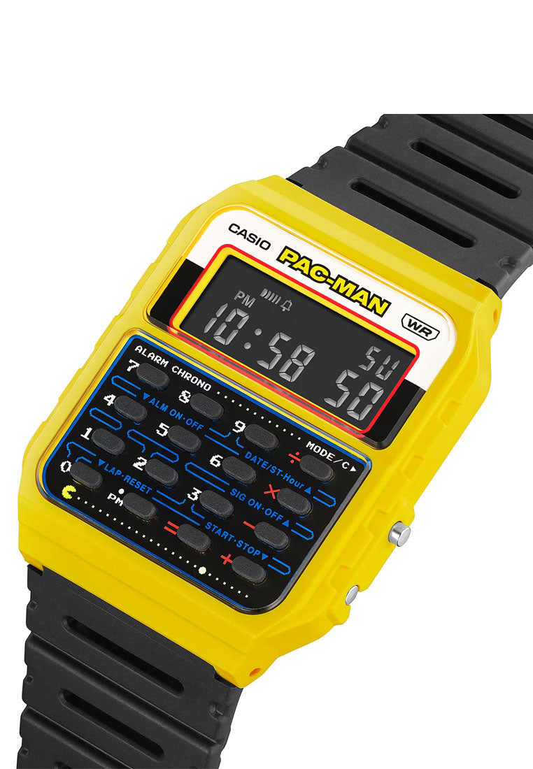 Casio CA-53WPC-1B Pacman Digital Rubber Strap Calculator Watch-Watch Portal Philippines