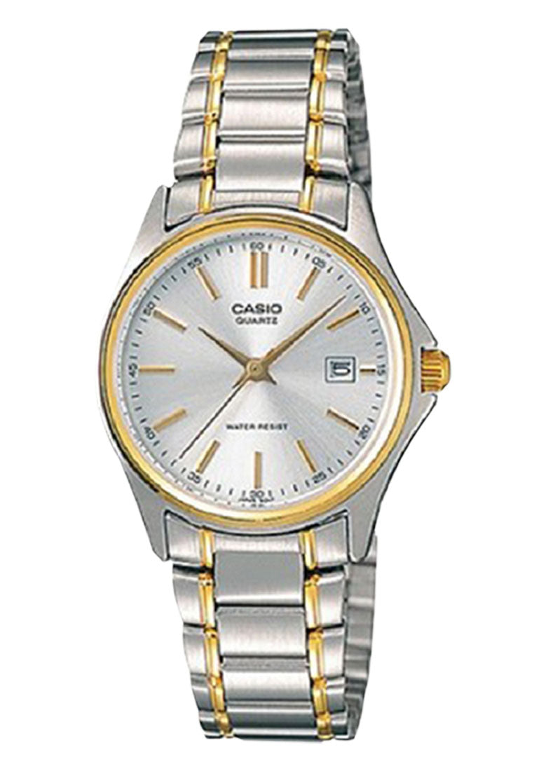 Casio Couple Watch COUPLE-1183G-7ADF Analog Stainless Steel Strap Watch-Watch Portal Philippines