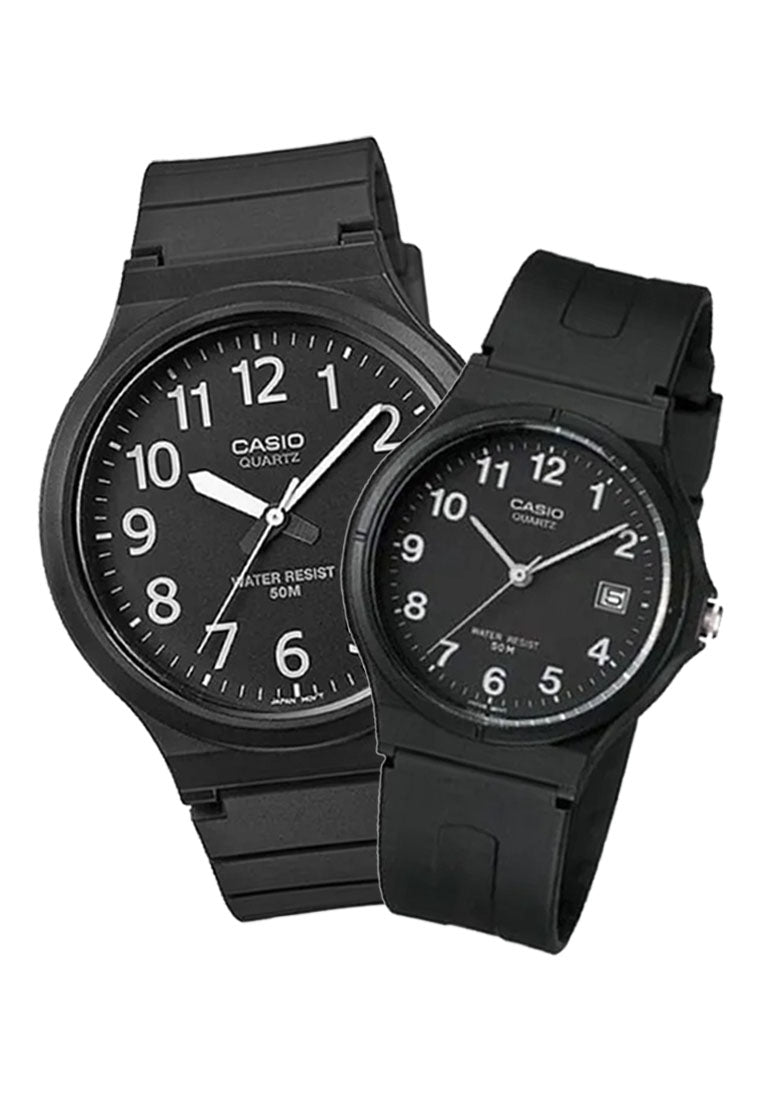 Casio Couple Watch COUPLE-MW59-MW240-1B Analog Rubber Strap Watch-Watch Portal Philippines