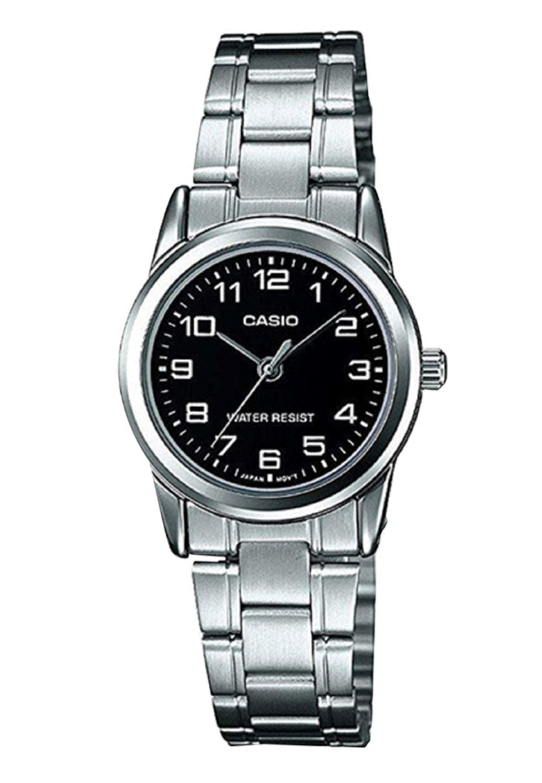 Casio Couple Watch COUPLE-V001D-1B Analog Stainless Steel Strap Watch-Watch Portal Philippines