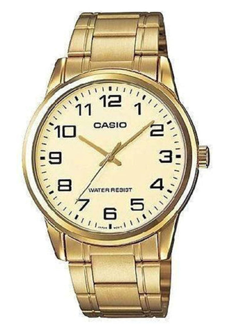 Casio Couple Watch COUPLE-V001G-9B Analog Stainless Steel Strap Watch-Watch Portal Philippines