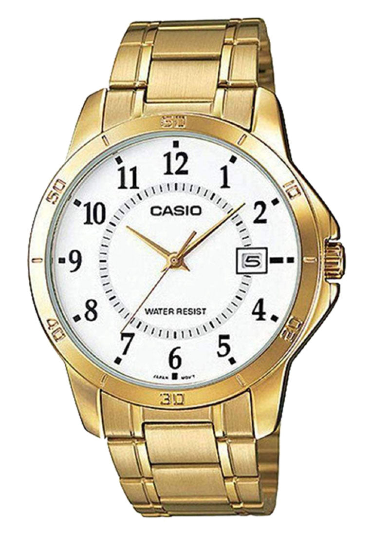 Casio Couple Watch COUPLE-V004G-7B Analog Stainless Steel Strap Watch-Watch Portal Philippines