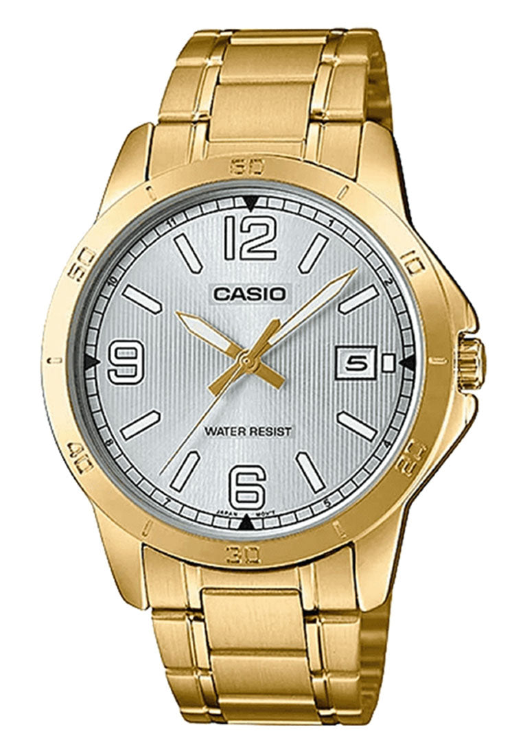 Casio Couple Watch COUPLE-V004G-7B2 Analog Stainless Steel Strap Watch-Watch Portal Philippines