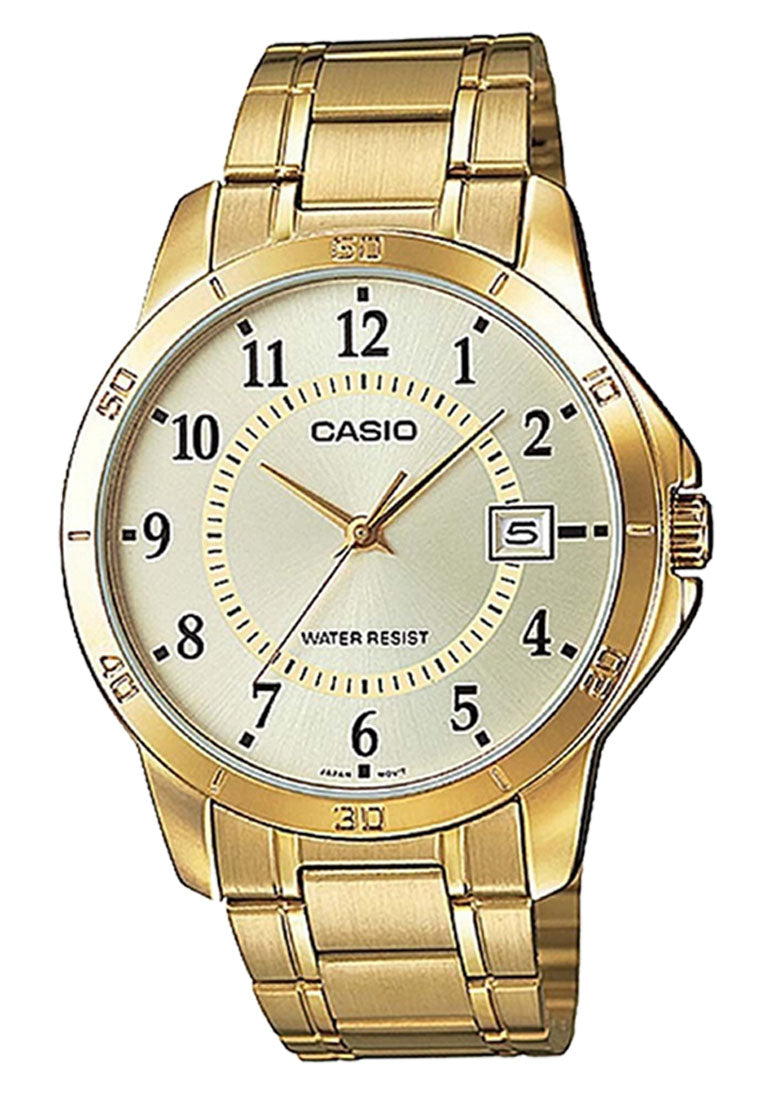 Casio Couple Watch COUPLE-V004G-9B Analog Stainless Steel Strap Watch-Watch Portal Philippines