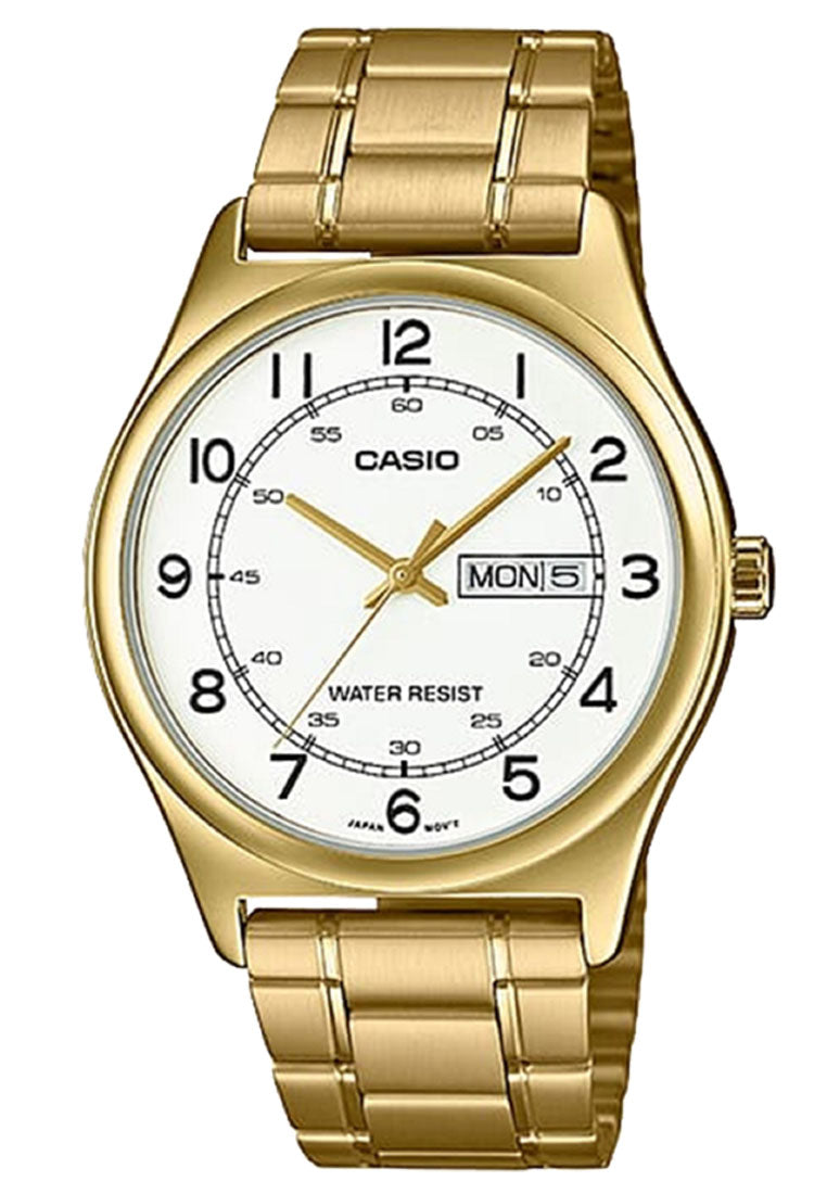 Casio Couple Watch COUPLE-V006G-7B Analog Stainless Steel Strap Watch-Watch Portal Philippines