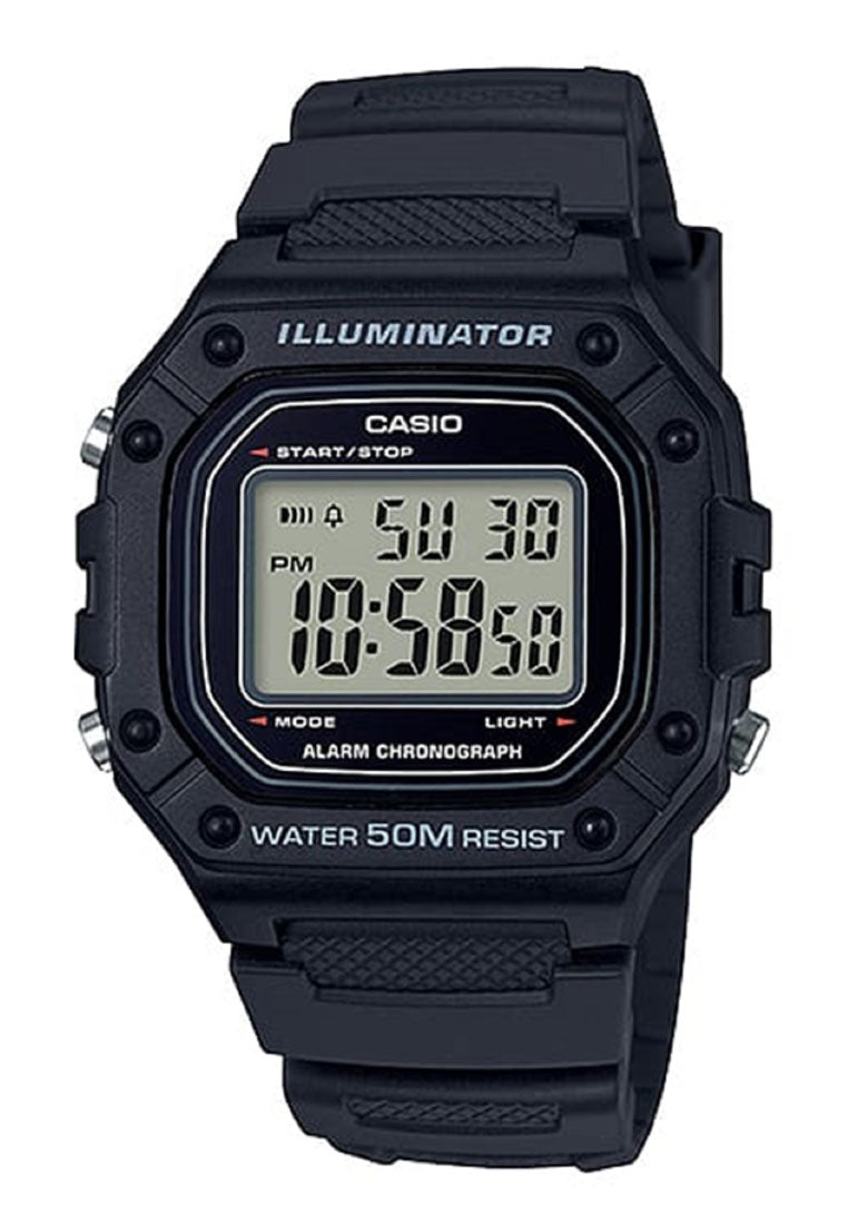 Casio Couple Watch COUPLE-W215-W218H-1A Digital Rubber Strap Watch-Watch Portal Philippines