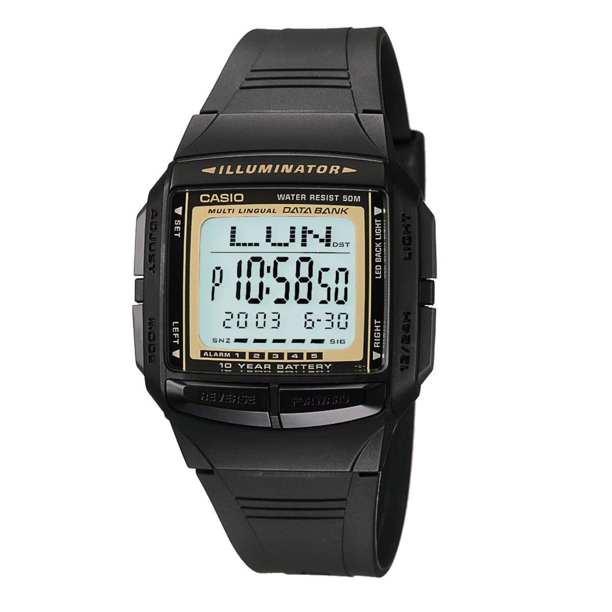 Casio DB-36-9A Black Watch For Men and Women-Watch Portal Philippines