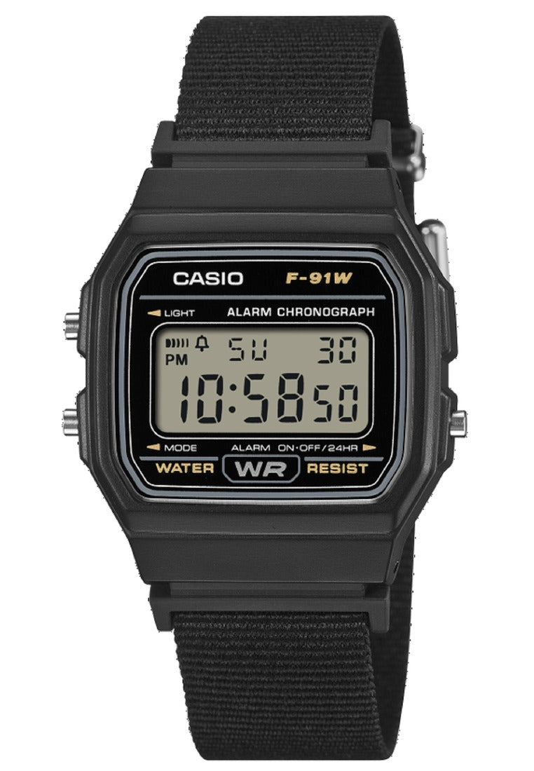 Casio Digital Nylon Strap Watch for Men F-91WF-1ADF-Watch Portal Philippines