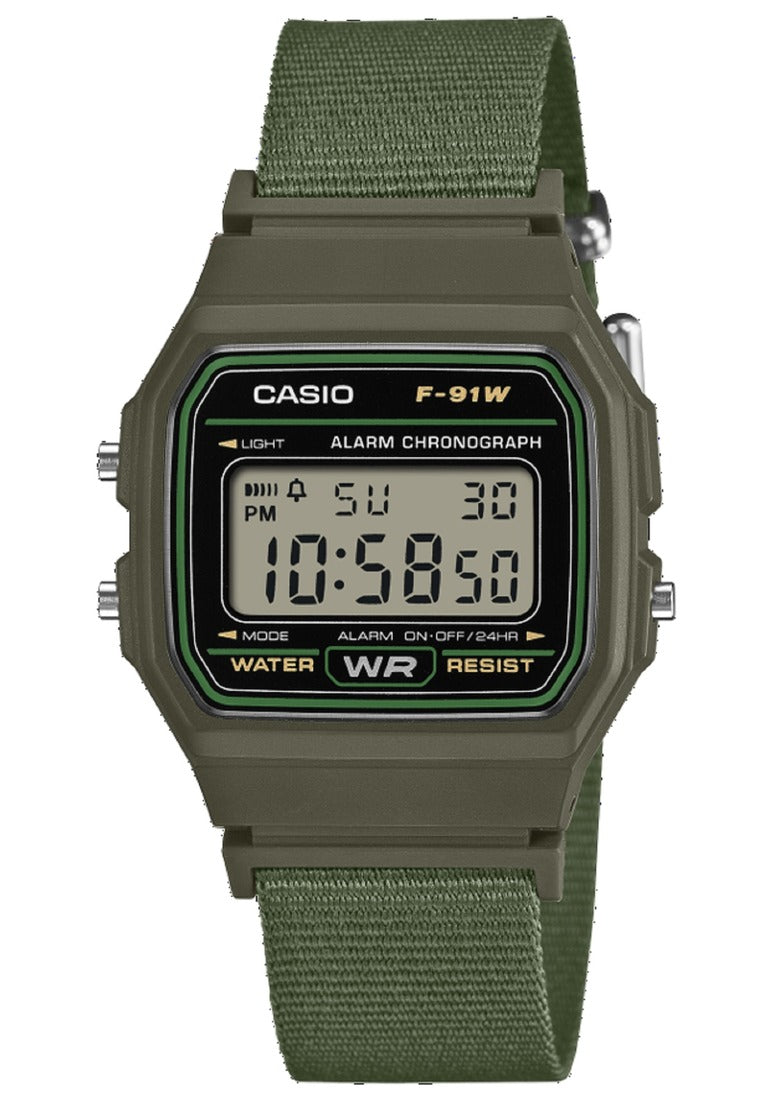 Casio Digital Nylon Strap Watch for Men F-91WF-3ADF-Watch Portal Philippines