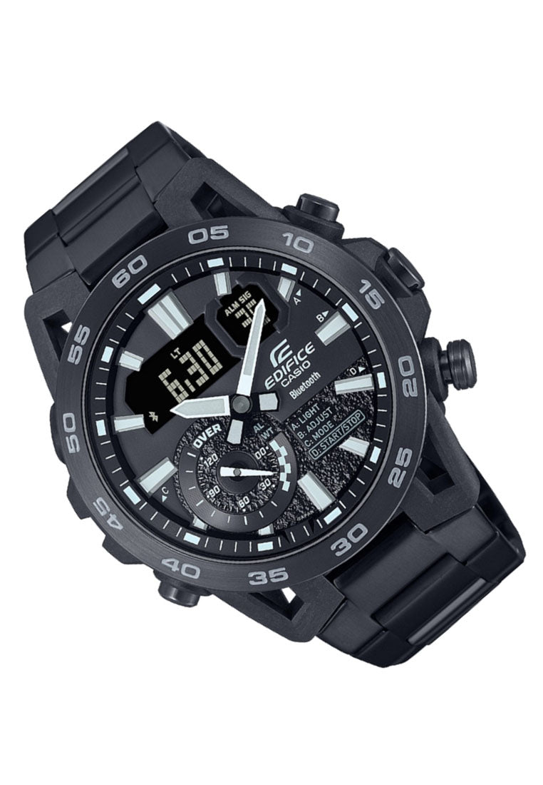 Casio ECB-40BK-1A Digital Analog Stainless Steel Strap Watch for Men-Watch Portal Philippines