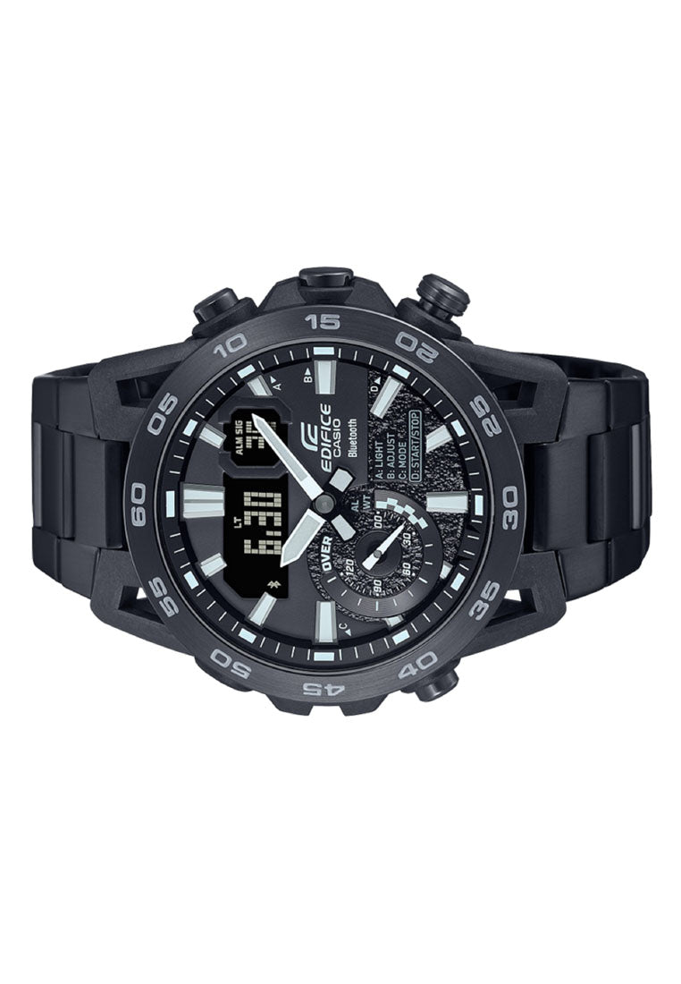 Casio ECB-40BK-1A Digital Analog Stainless Steel Strap Watch for Men-Watch Portal Philippines