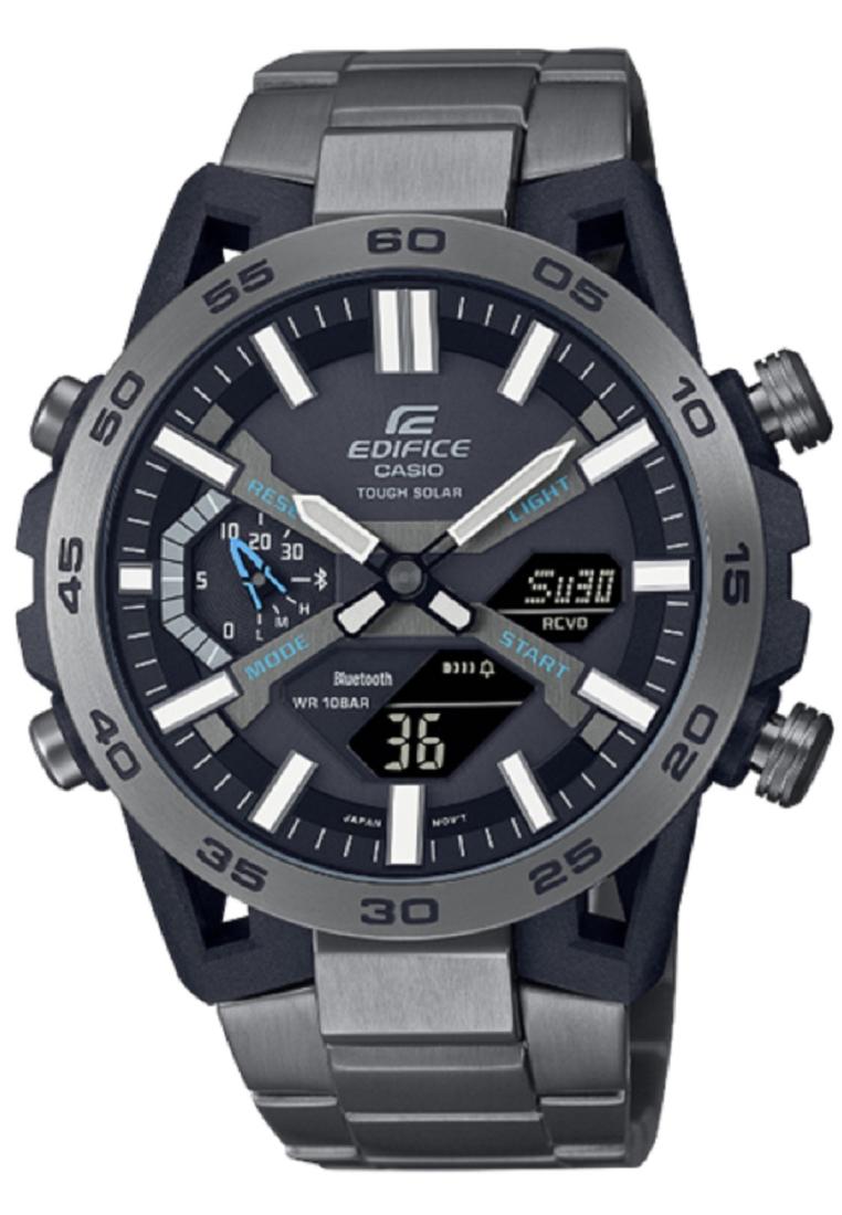 Casio Edifice ECB-2000DC-1A Digital Analog Stainless Steel Strap Watch For Men-Watch Portal Philippines