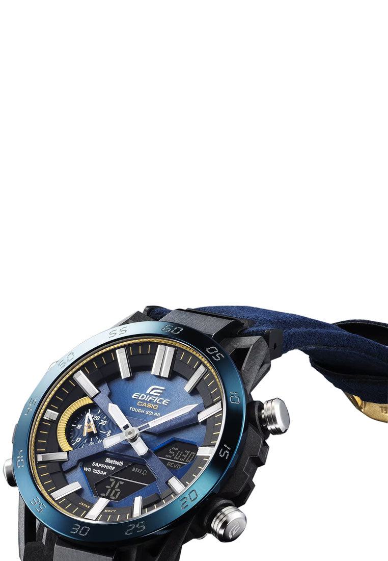 Casio Edifice ECB-2000SS-2A 50th Anniversary Alcantara Strap Digital Analog Solar Watch For Men-Watch Portal Philippines