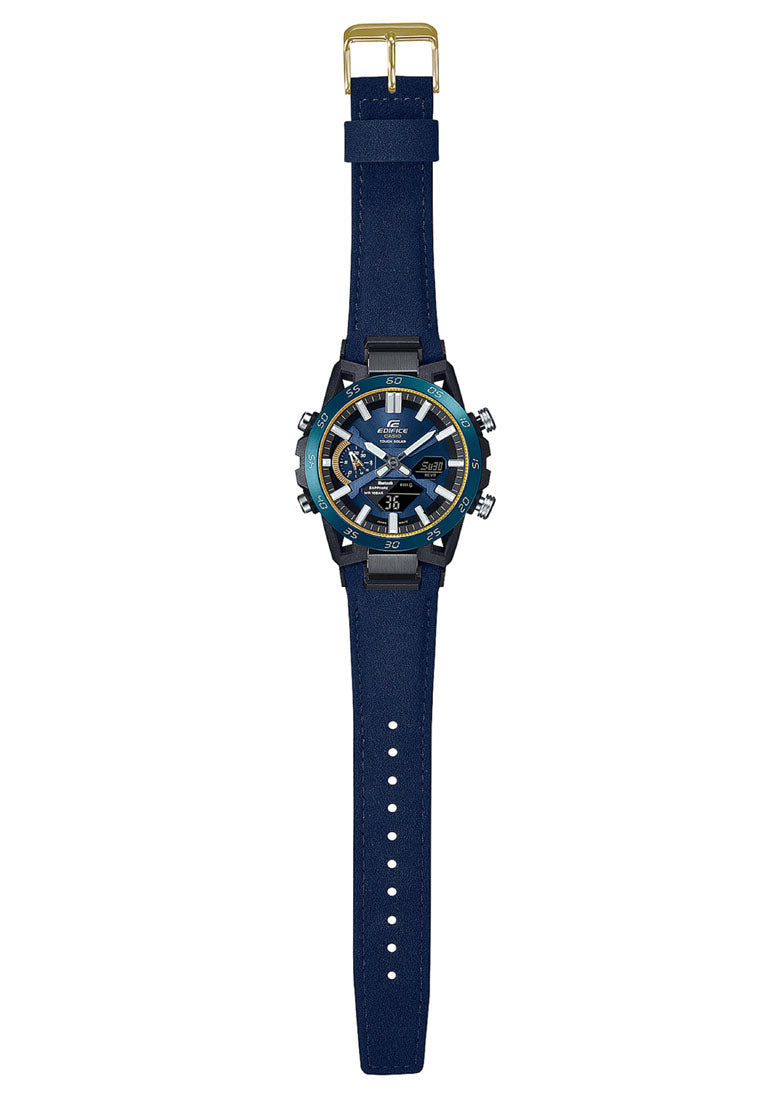 Casio Edifice ECB-2000SS-2A 50th Anniversary Alcantara Strap Digital Analog Solar Watch For Men-Watch Portal Philippines